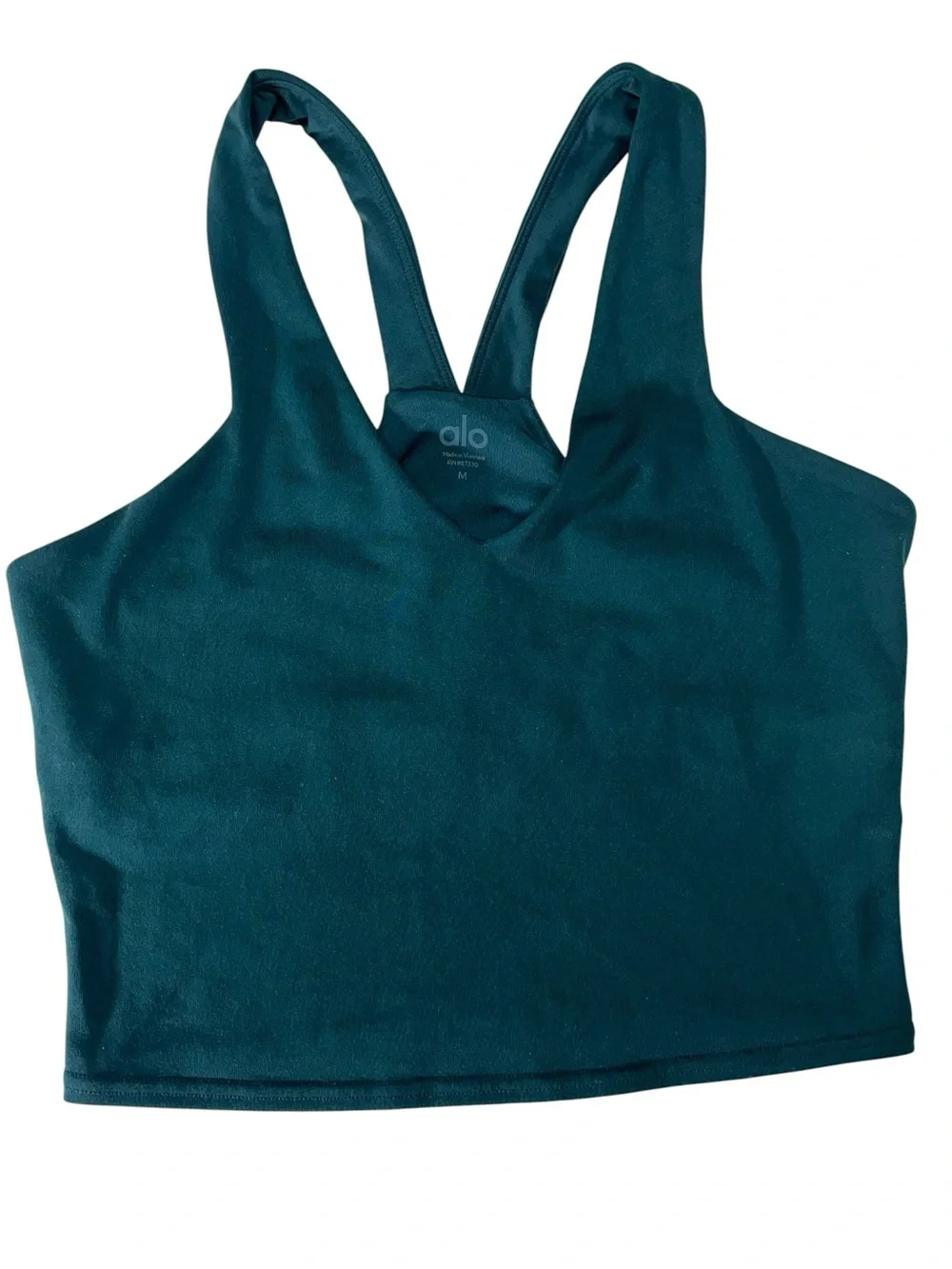 Alo Yoga Airbrush Real Bra Tank - Midnight Green Size Medium
